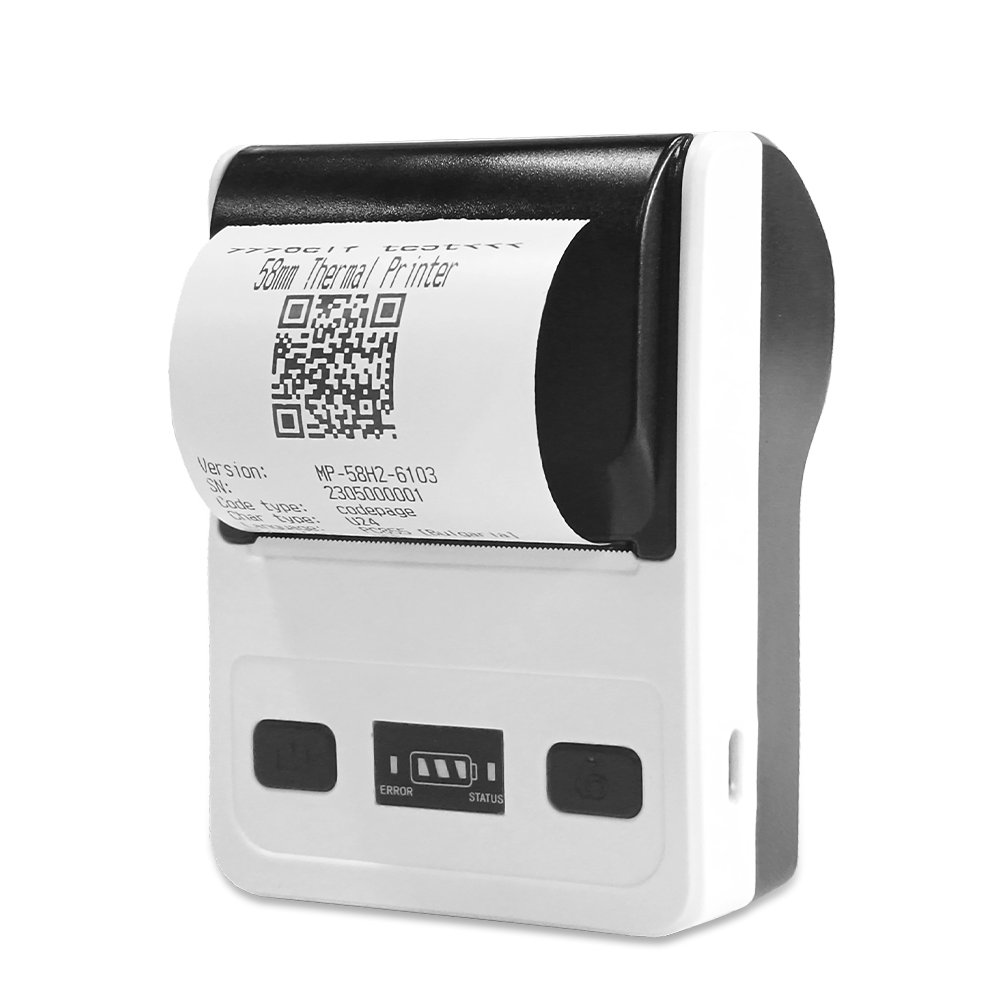 Receipt Printer - Mini Bluetooth Thermische Bonprinter 58mm Draadloze