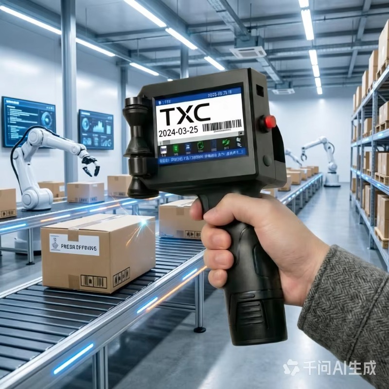 Label Printer - Nieuwe, draagbare, handmatige inkjetprinter op batterijen,